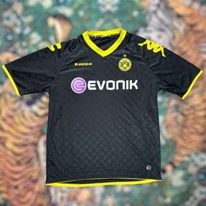Borussia Dortmund 2010 2011 Away Football Shirt Soccer Jersey Kappa XXL Black